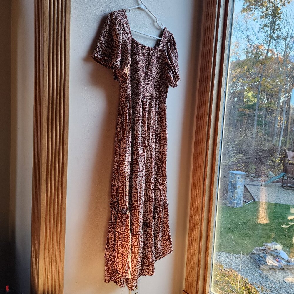 Angie Aztec Southwestern Style V-Neck Midi Sundress Size Large - Picture 12 of 15